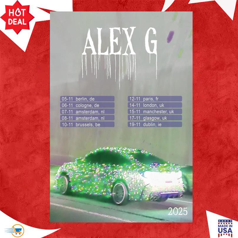 Alex G Tour UK and EU 2025 Poster