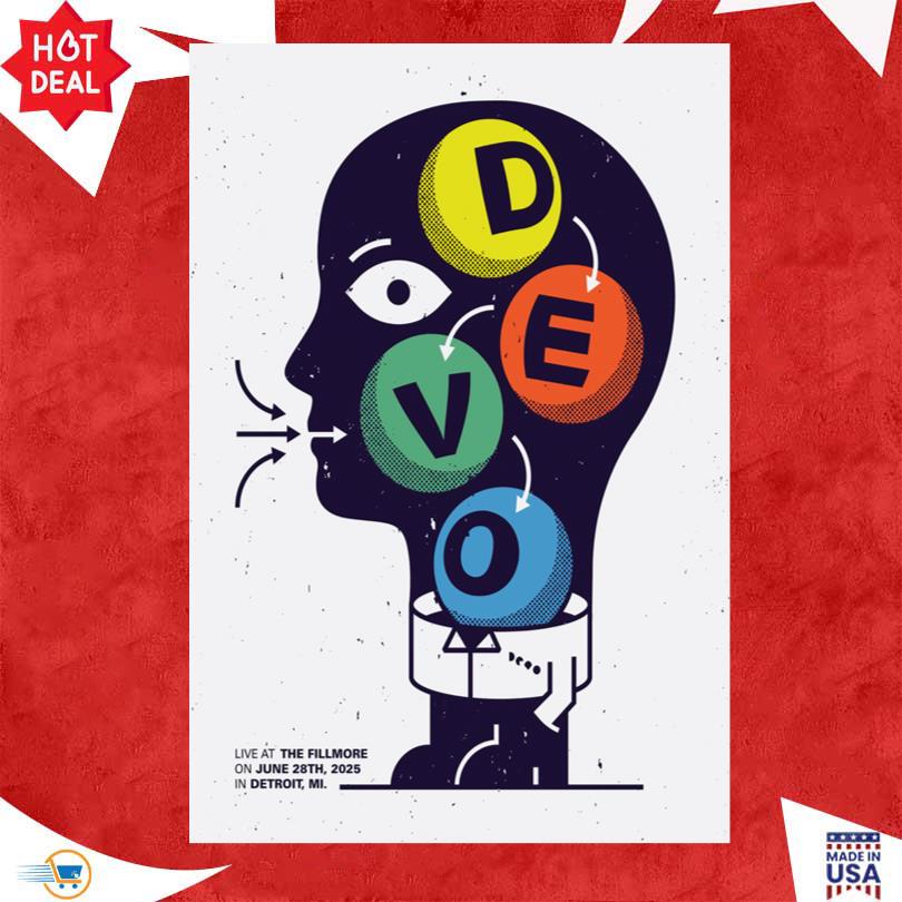 Devo June 28 2025 The Fillmore Detroit Mi Poster