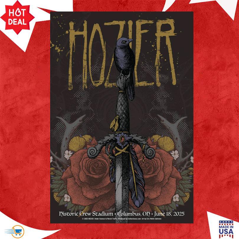 Hozier Historic Crew Stadium Columbus Oh Poster June 18 2025 Poster