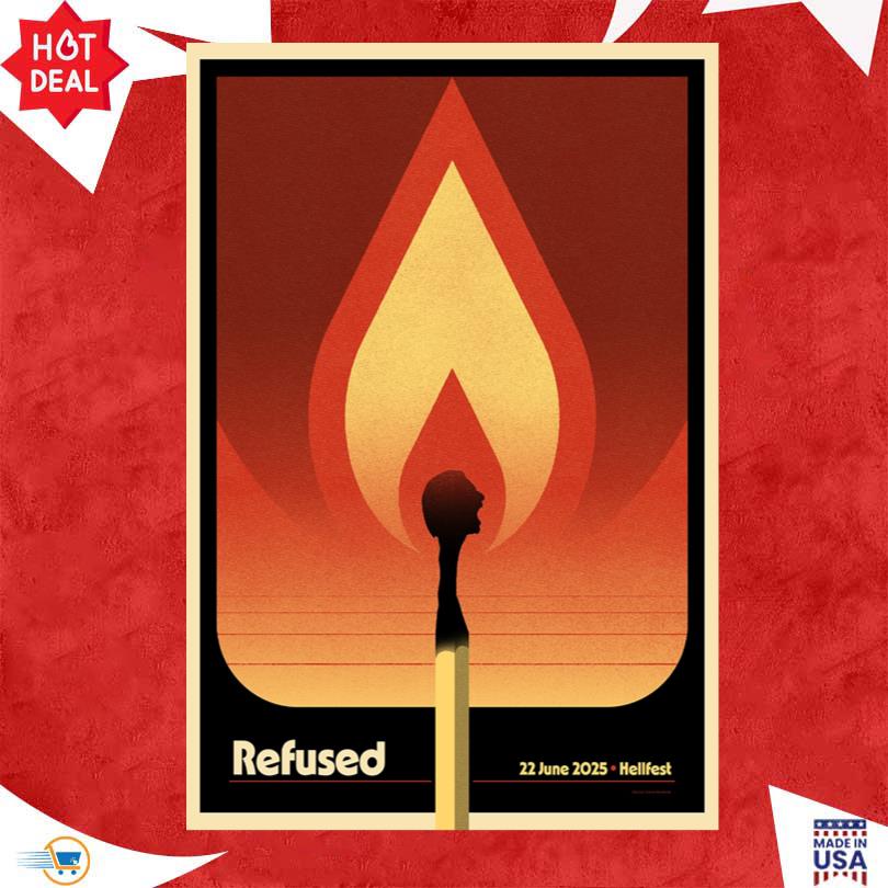 Refused 22 June 2025 Hellfest Poster