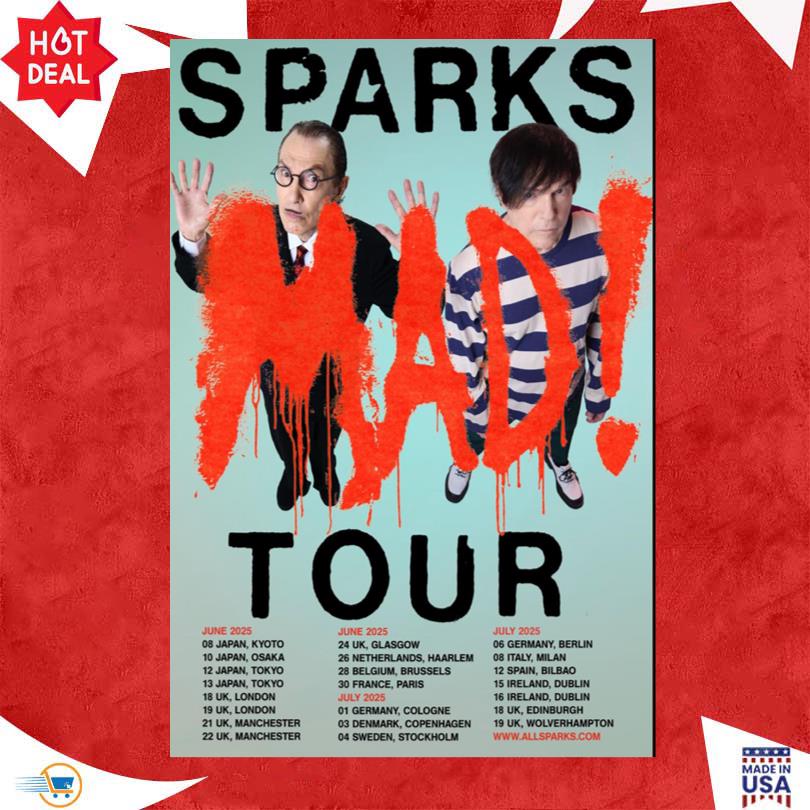 Sparks Mad Tour 2025 Poster