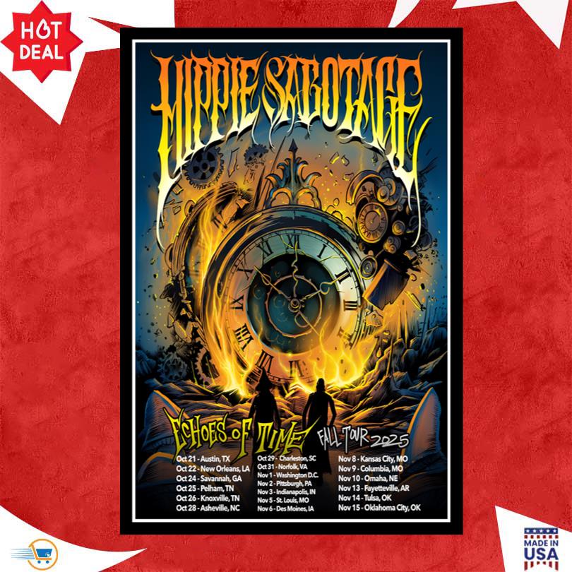 The Hippies Echoes of time fall tour 2025 poster