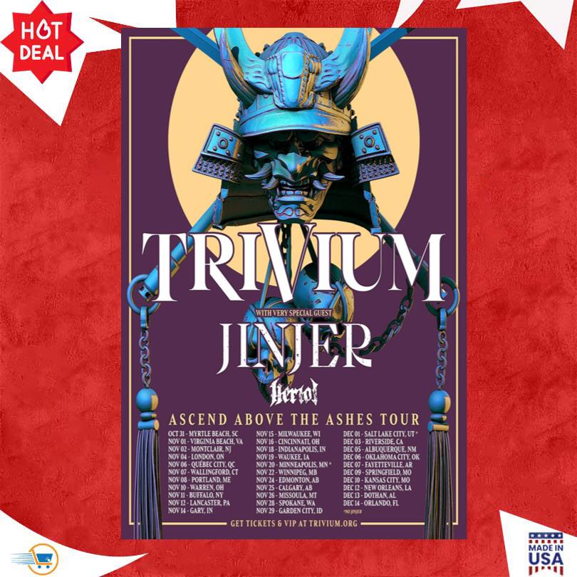 Trivium Ascend Above The Ashes Tour 2025 Poster