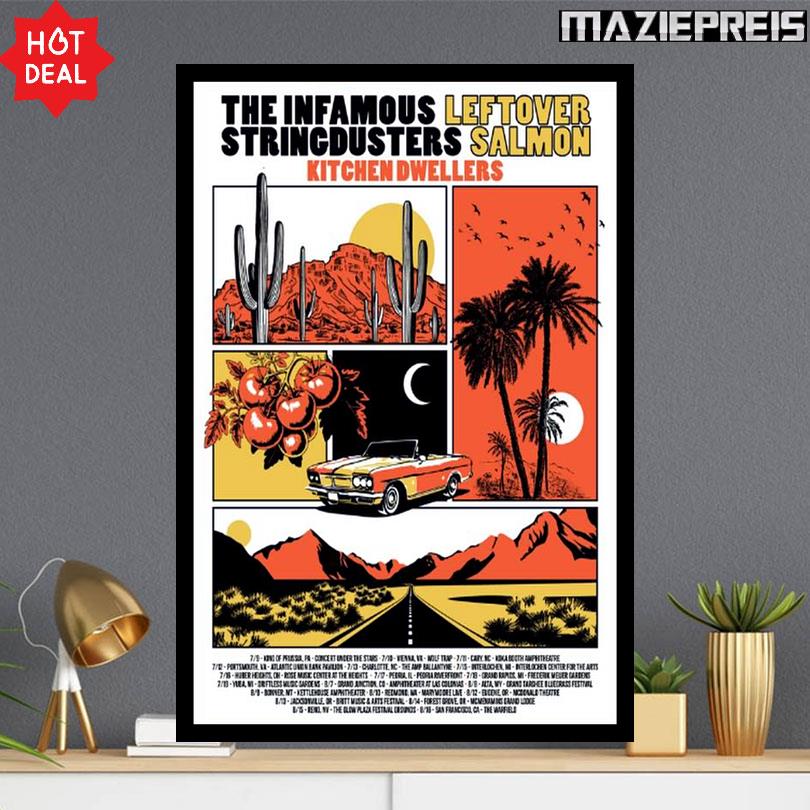 2025 Tour Poster – Leftover Salmon Band – Rowdy Summer Nights