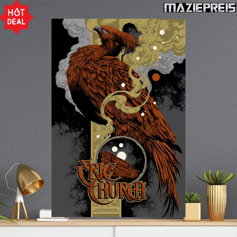 3-Night Tour Poster – Eric Church Live at Red Rocks 2025