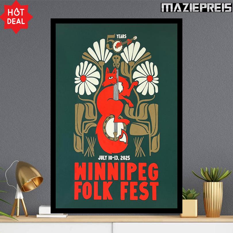 50th Edition of the Winnipeg Folk Festival July 10-13, 2025 Poster