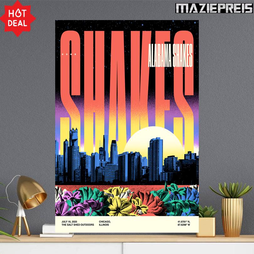 Alabama Shakes Poster – Live at The Salt Shed Outdoors July 16 2025