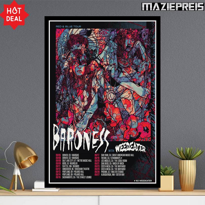 Baroness Poster – Red & Blue Tour 2025 – Concert Print