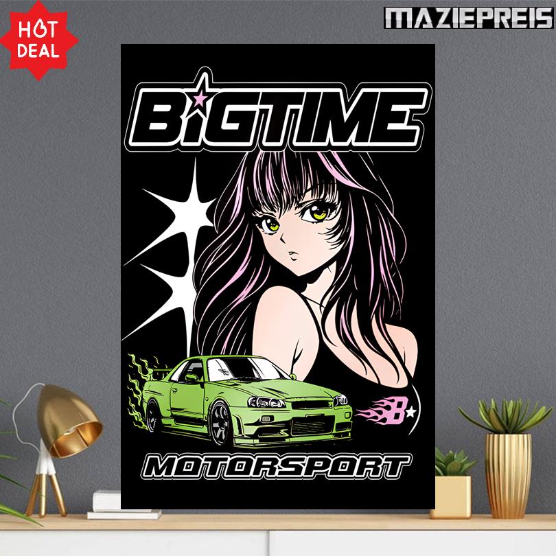 BigTime Motorsport Poster – Car Racing Team Design Print