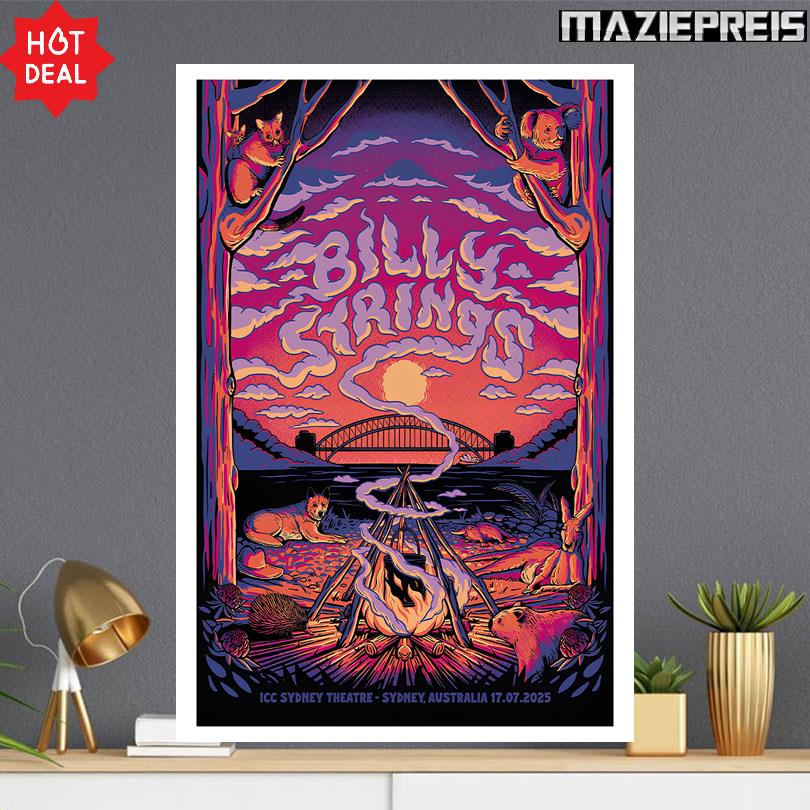 Billy Strings Poster – Live in Sydney ICC Theatre July 17 2025