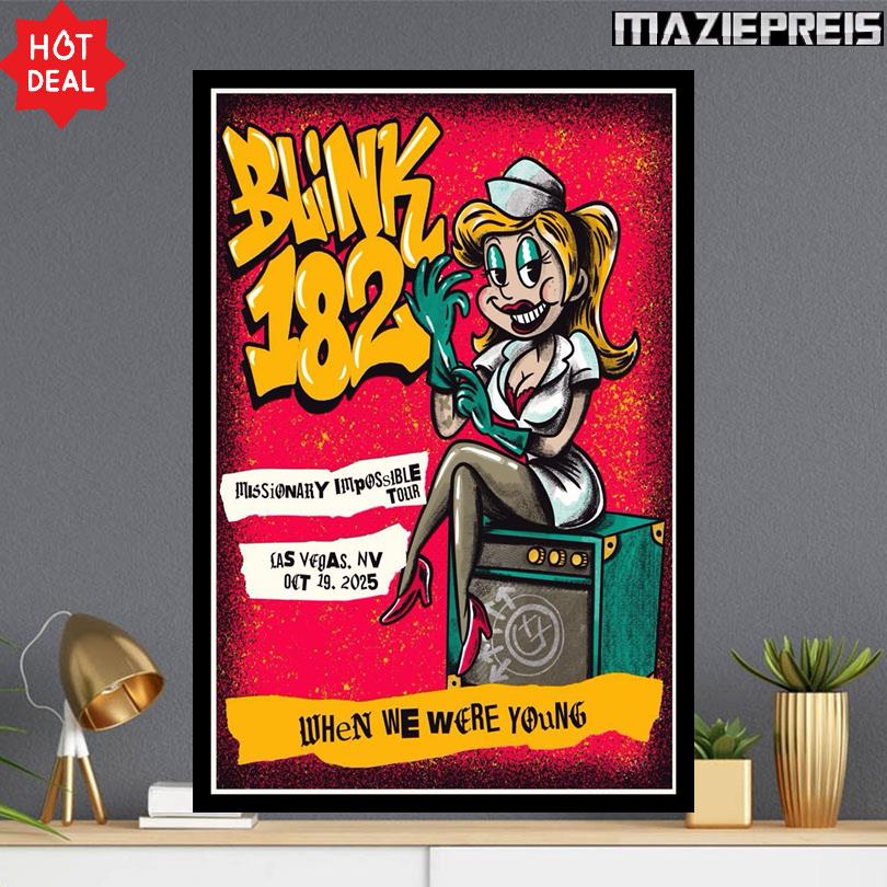 Blink 182 Live Tour October 19 2025 Las Vegas NV Poster