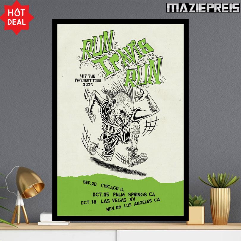 Blink-182 Poster – Run Travis Run 2025