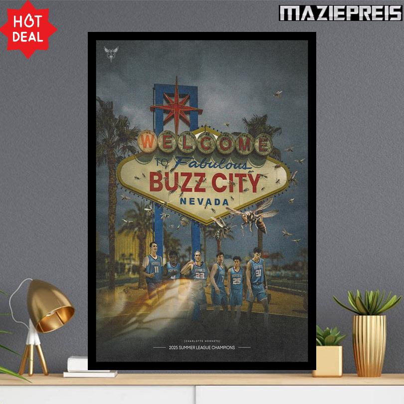Charlotte Hornets Summer League 2025 Champion Celebration Poster