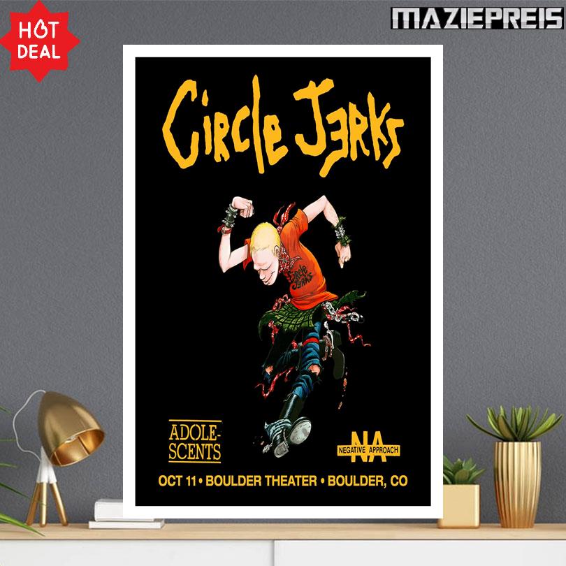 Circle Jerks Concert Event Boulder Colorado October 2025 Poster