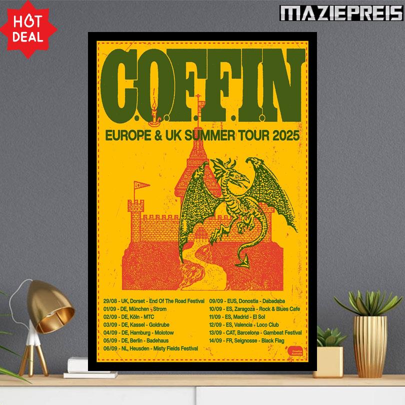 C.O.F.F.I.N Europe & UK Summer Tour 2025 Poster