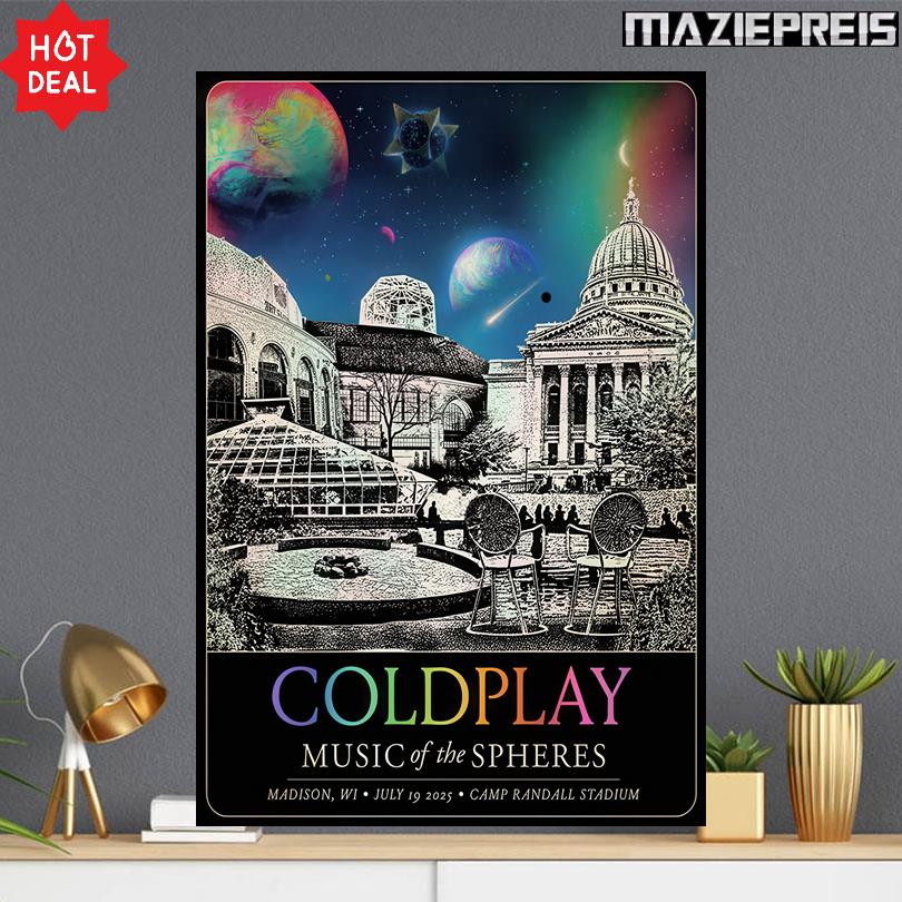 Coldplay Concert Event Madison WI July 19 2025 Poster