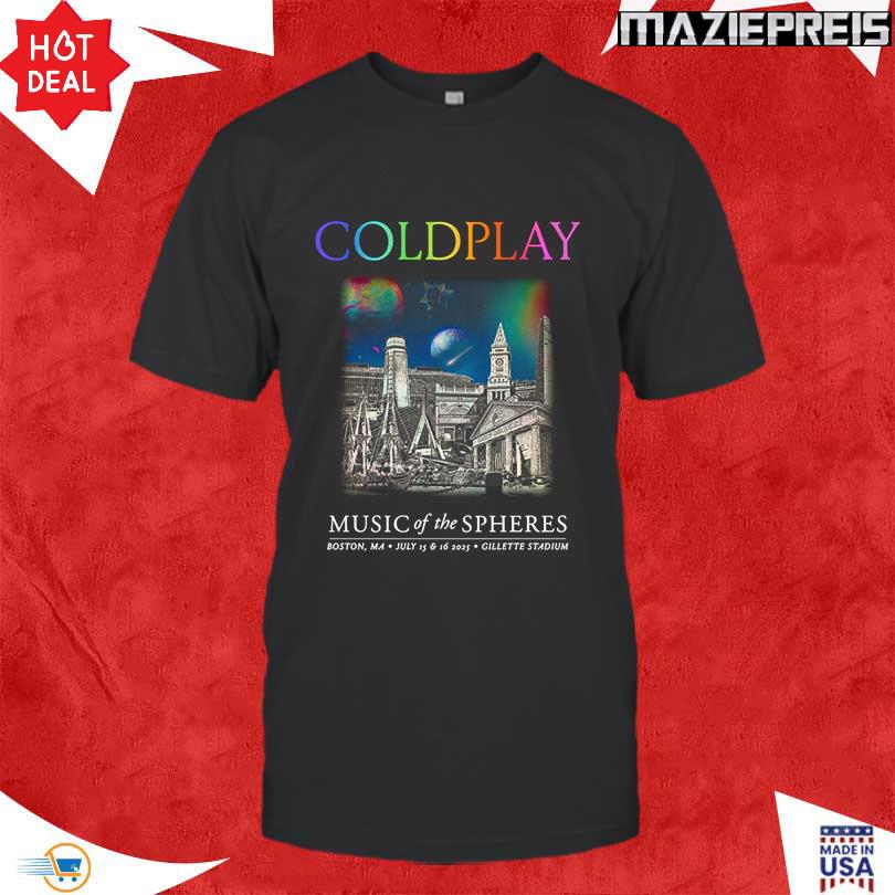 Coldplay July 15-16 2025 Boston Music Of The Spheres Tee