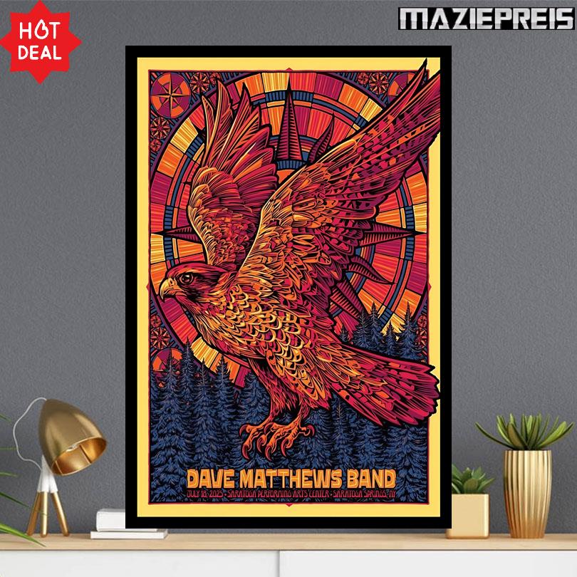 Dave Matthews Band Show Saratoga Springs NY July 18 2025 Poster