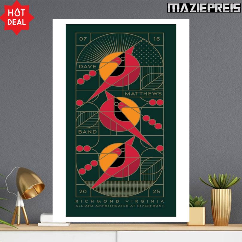 Dave Matthews Poster – July 16 2025 Richmond VA Concert