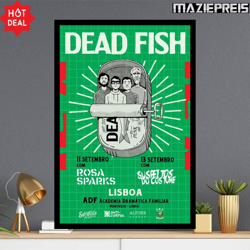 Dead Fish Tour Lisboa Portugal September 11–13 2025 Poster