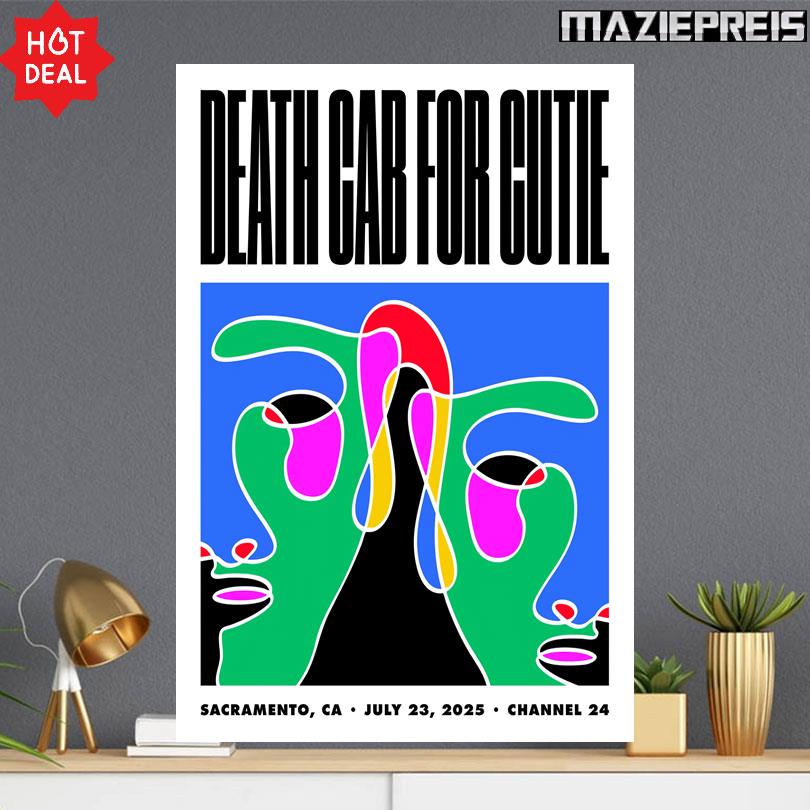 Death Cab For Cutie 2025 Show Poster Channel 24 Sacramento California