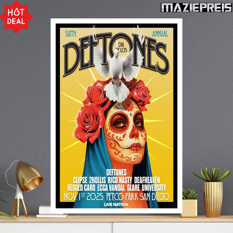 Deftones Concert Event San Diego CA November 1 2025 Poster