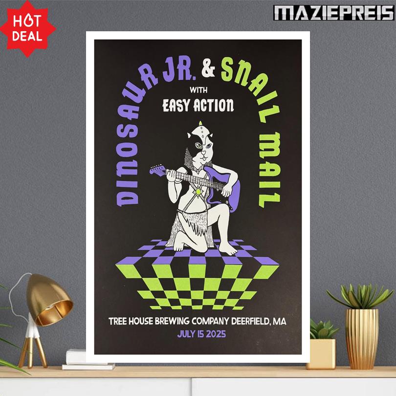 Dinosaur Jr 2025 Poster – Deerfield MA Tree House Brewing Show July 15
