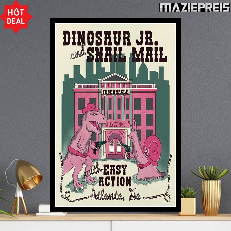 Dinosaur JR. And Snail Mail Live Show Atlanta GA 2025 Poster