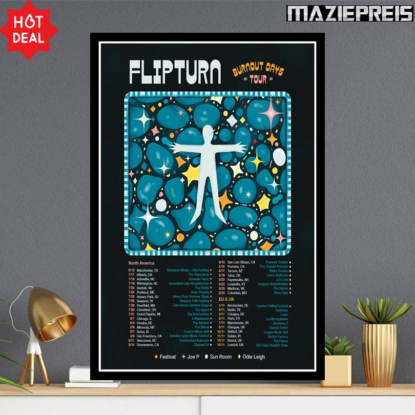 Flipturn Burnout Days Tour 2025 Poster