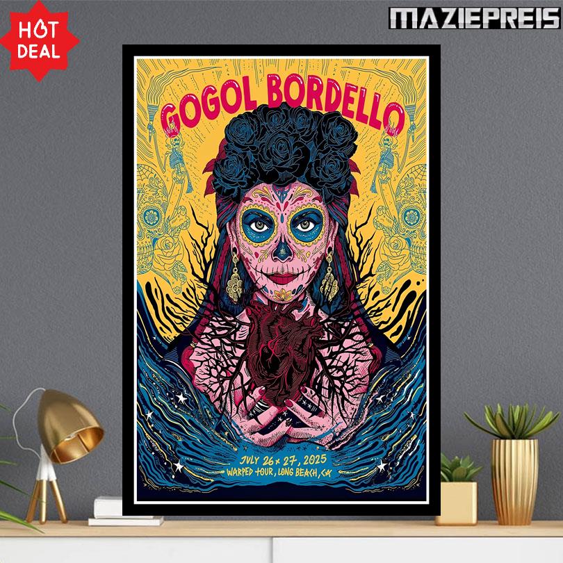Gogol Bordello Show Warped Tour Long Beach California July 26 27 2025 Poster