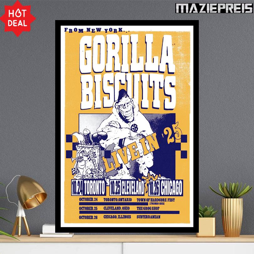 Gorilla Biscuits October 2025 Show Poster