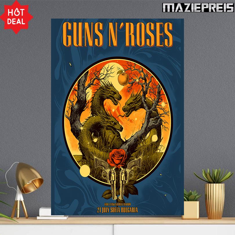 Guns N Roses Concert Event Sofia Bulgaria July 2025 Poster