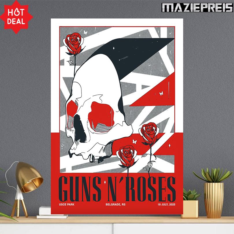 Guns N Roses Event July 18 2025 USCE Park Belgrade Serbia Poster