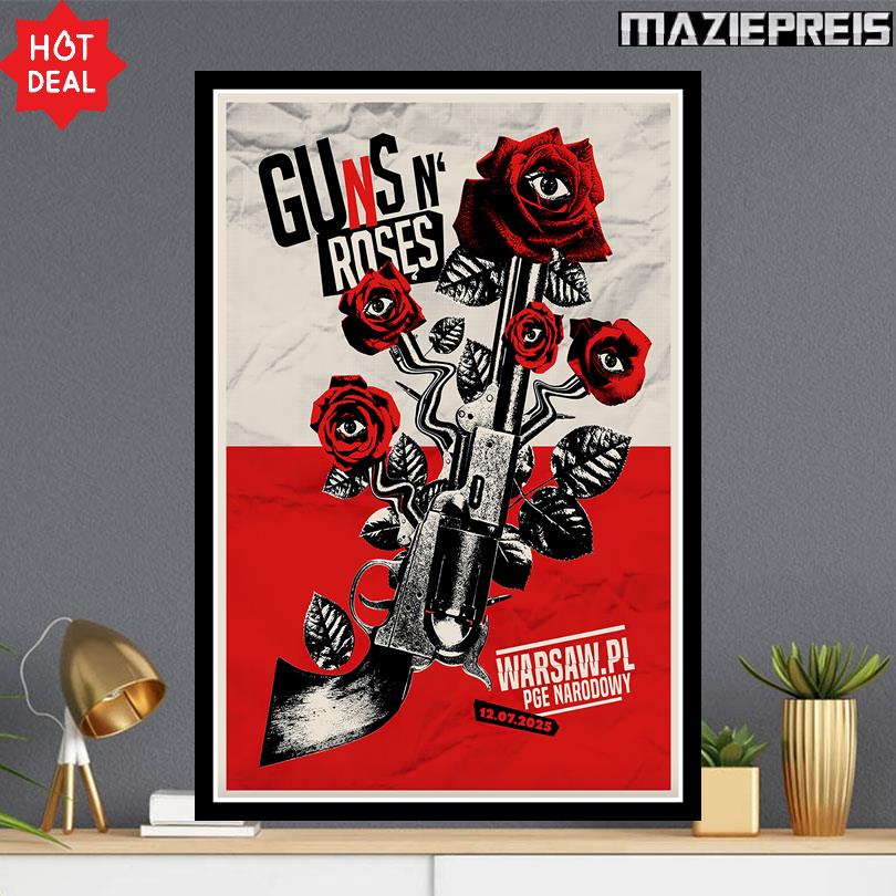 Guns N\' Roses Poster – July 12 2025 PGE Narodowy, Warsaw, PL