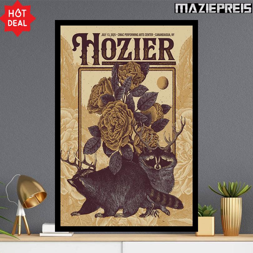 Hozier Poster – July 13 2025 Tour Stop in Canandaigua, NY