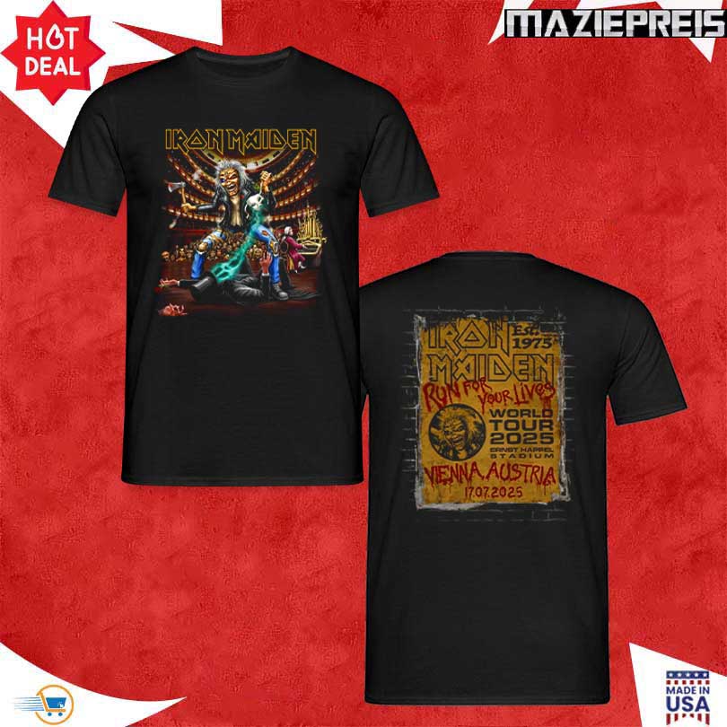 Iron Maden 17 07 2025 Vienna Austria Tour Shirt