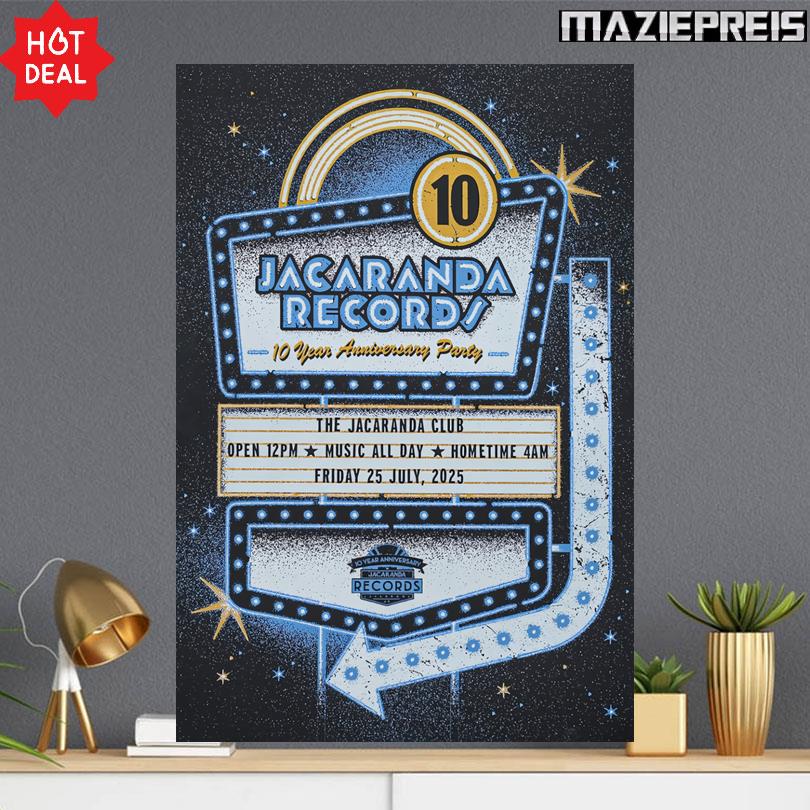 Jacaranda Records Live Event Poster Liverpool UK July 25 2025