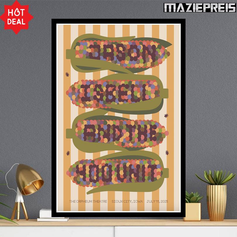 Jason Isbell 2025 Poster – Orpheum Theatre Sioux City Iowa July 11