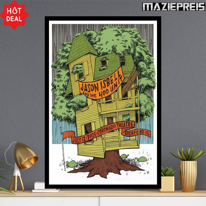 Jason Isbell and the 400 Unit Poster – July 12 2025 Coronado Theatre Rockford IL