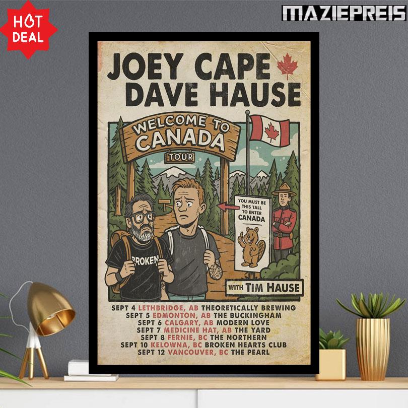 Joey Cape Dave Hause Welcome To Canada Tour 2025 Poster