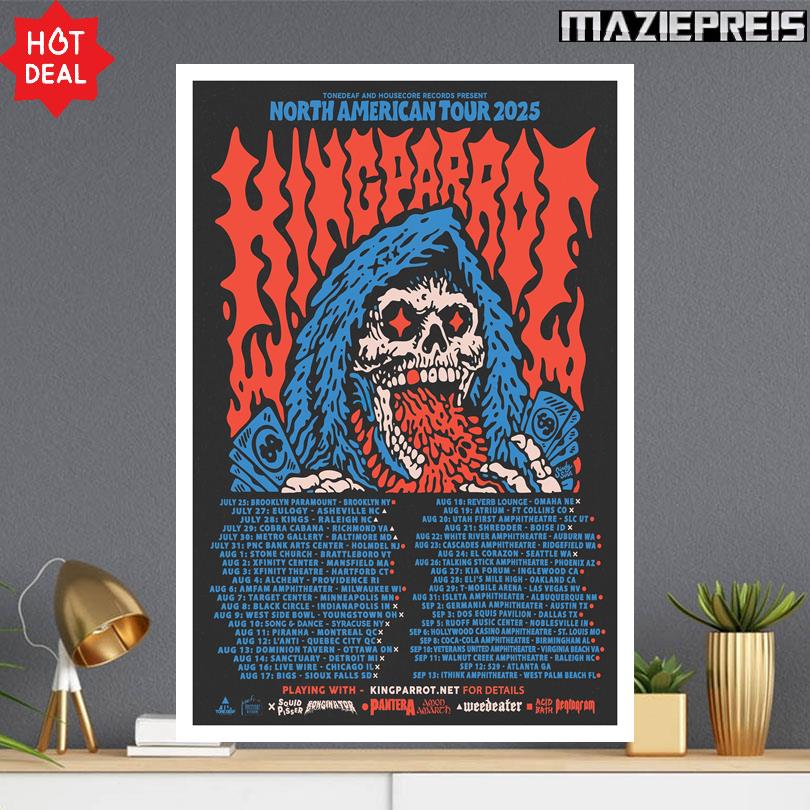 King Parrot NORTH AMERICA TOUR 2025 Poster