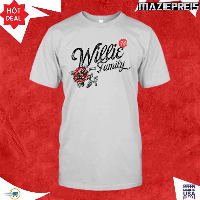 Limited Shirt Willie Nelson Ladies Willie & Family \'78 Roses