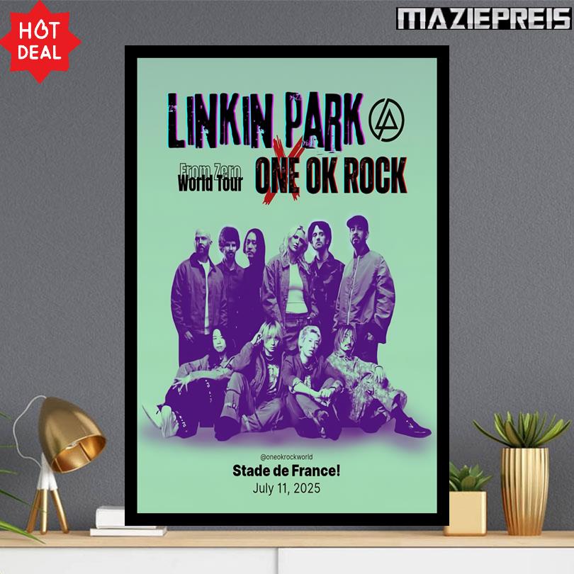 Linkin Park 2025 Tour Poster – Paris France – Stade de France