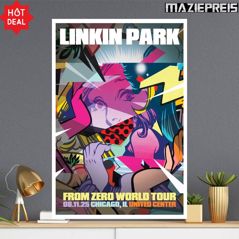 Linkin Park Aug 11 2025 United Center in Chicago, IL Poster