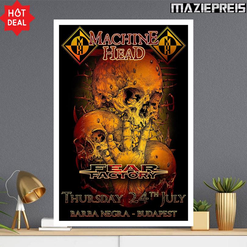 Machine Head Show Barba Negra Budapest July 24 2025 Poster