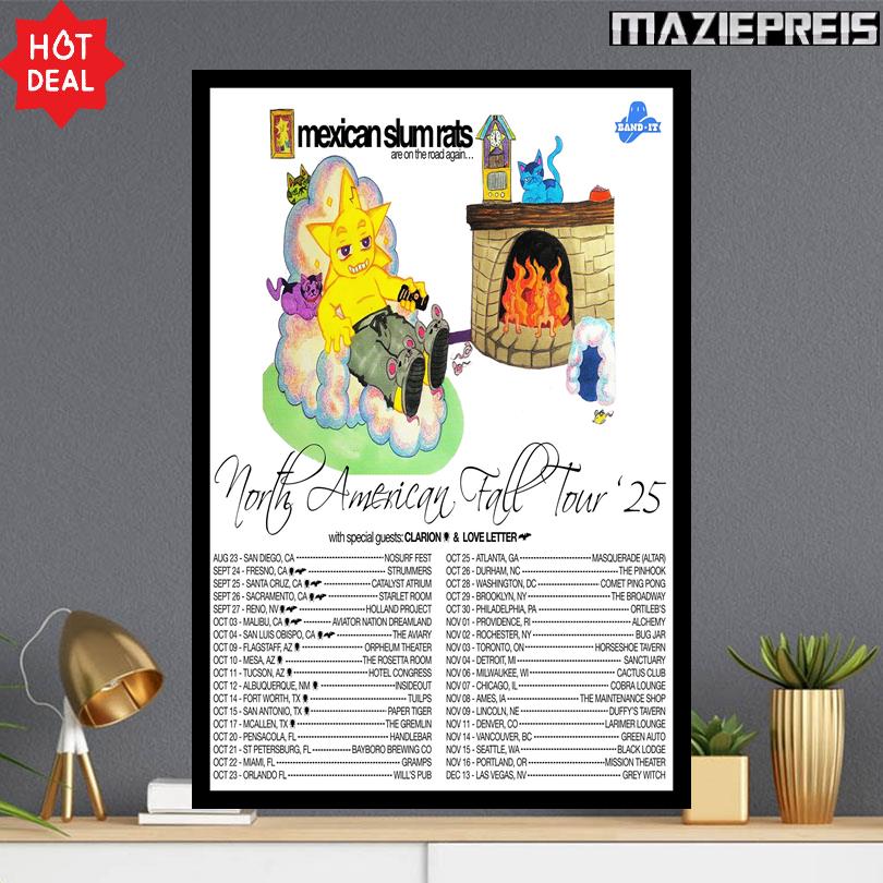 Mexican Slum Rats North American Tour 2025 Poster