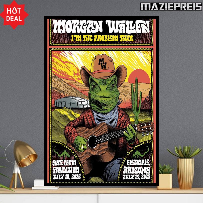 Morgan Wallen Concert Event State Farm Stadium AZ 2025 Poster
