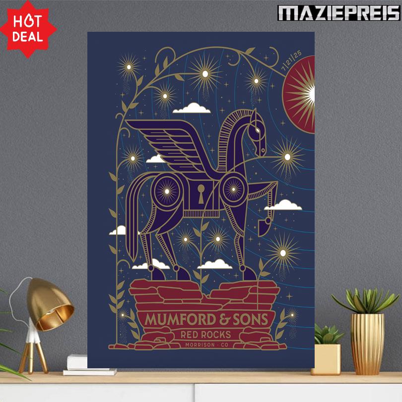 Mumford And Sons Concert Event Morrison CO July 21 2025 Poster