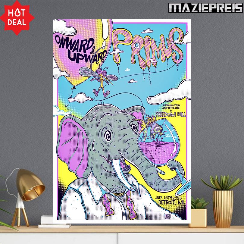Primus Poster – July 16 2025 Detroit MI Concert