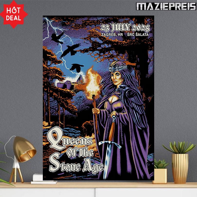 Queens Of The Stone Age Concert Event SRC Šalata July 23 2025 Poster